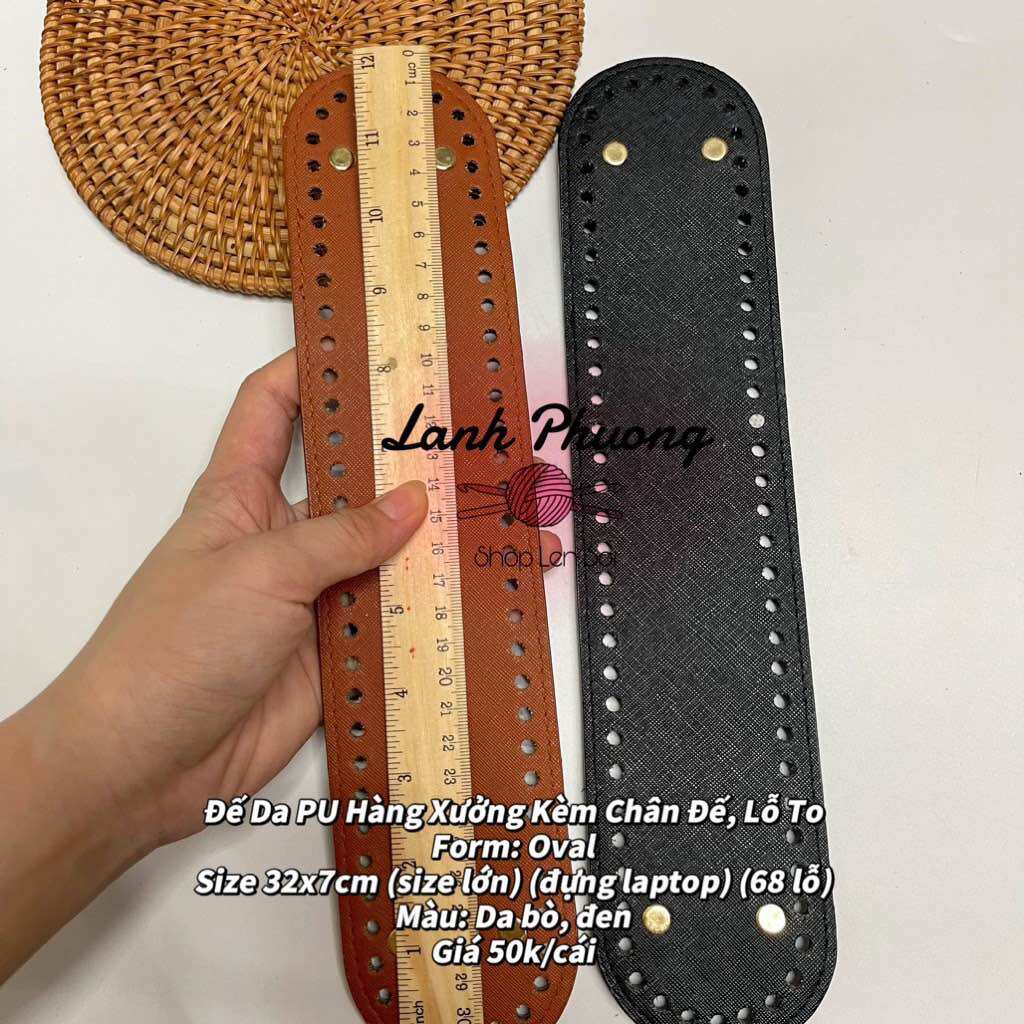 Đế Túi Da Pu Oval 32x7cm