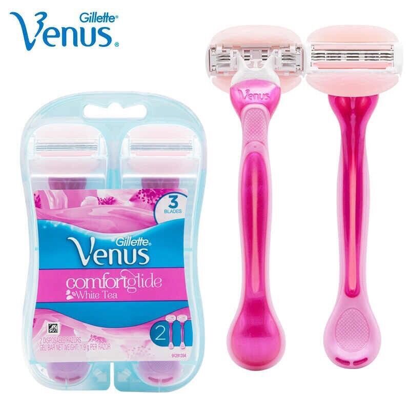 Dao cạo nữ thân và đầu dao Gillette Venus Comfortglide White Tea