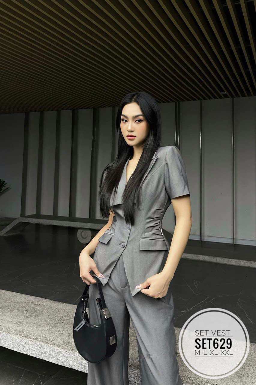 50-90kg Bigsize SET VEST DÀI CHIẾT LY EO SET629