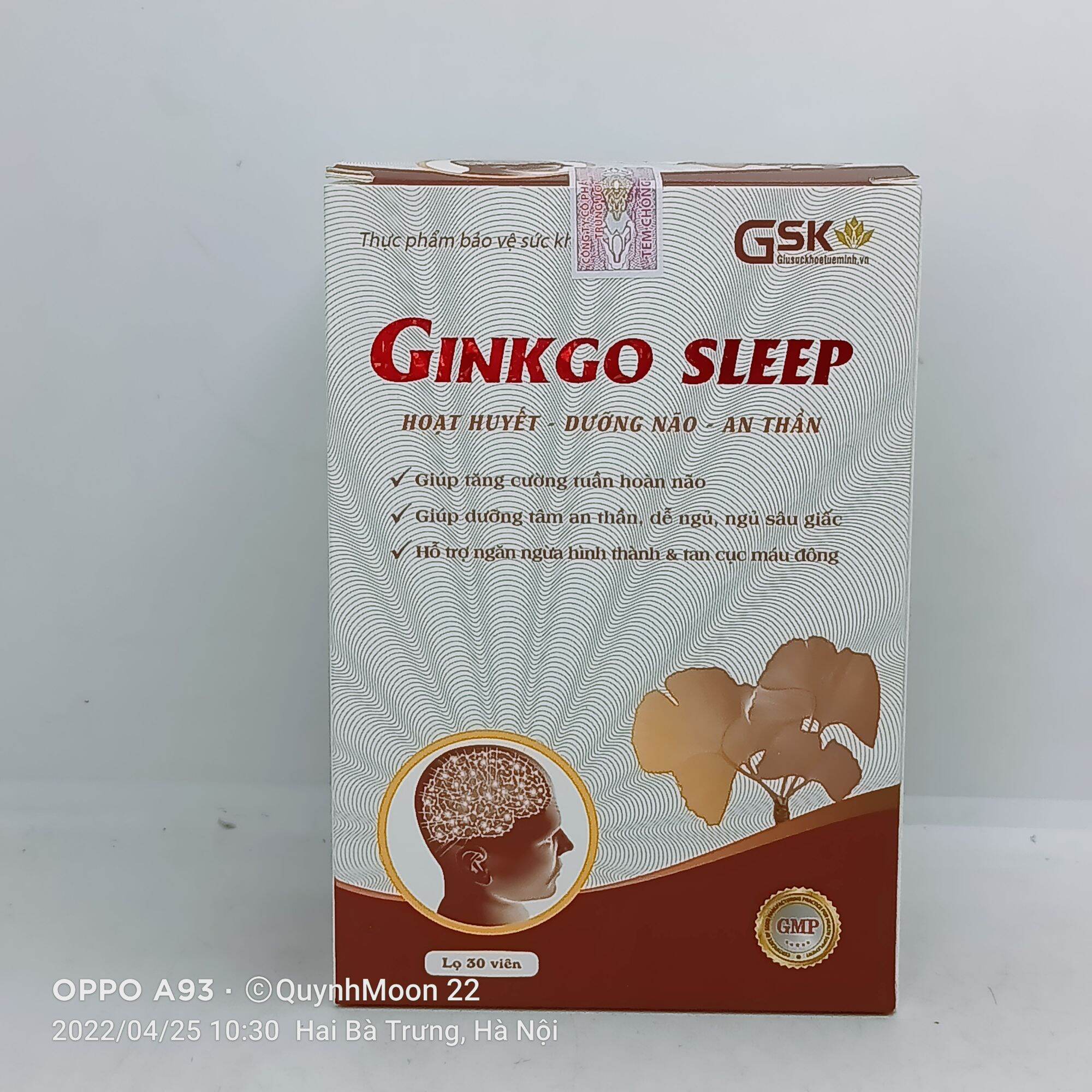 Ginkgo sleep lọ 30 viên hoạt huyết, dưỡng não, an thần