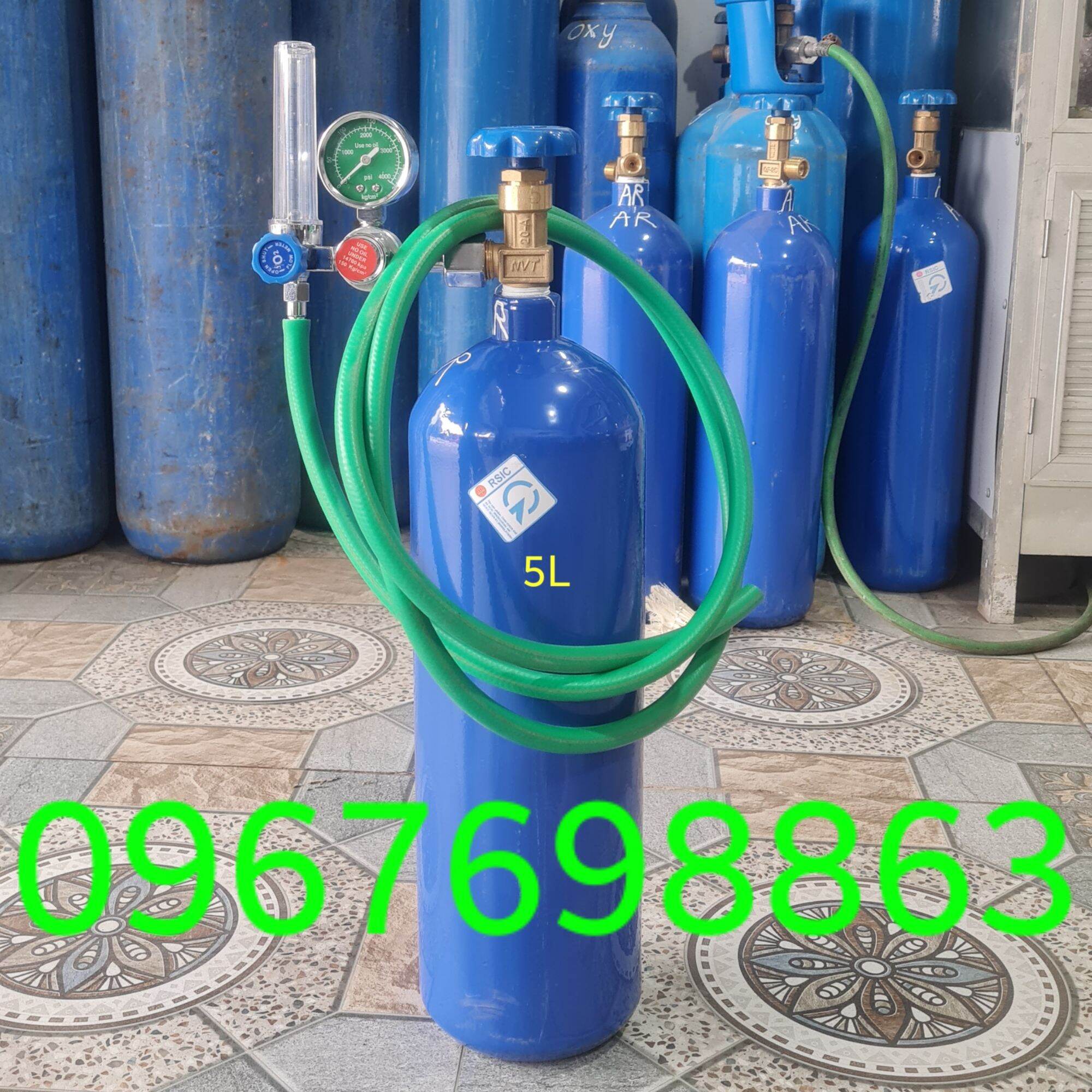 Argon Gas Tank for Tig Welding 5 Liter Complete Set