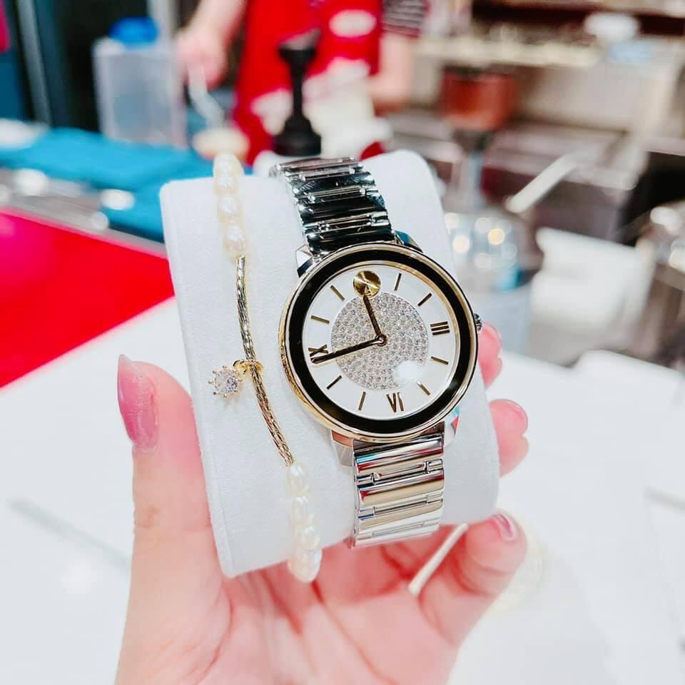 Tặng Gói Bảo Hàng Vàng ĐỒNG HỒ NỮ CHÍNH HÃNG Movado Bold 3600660 Quartz