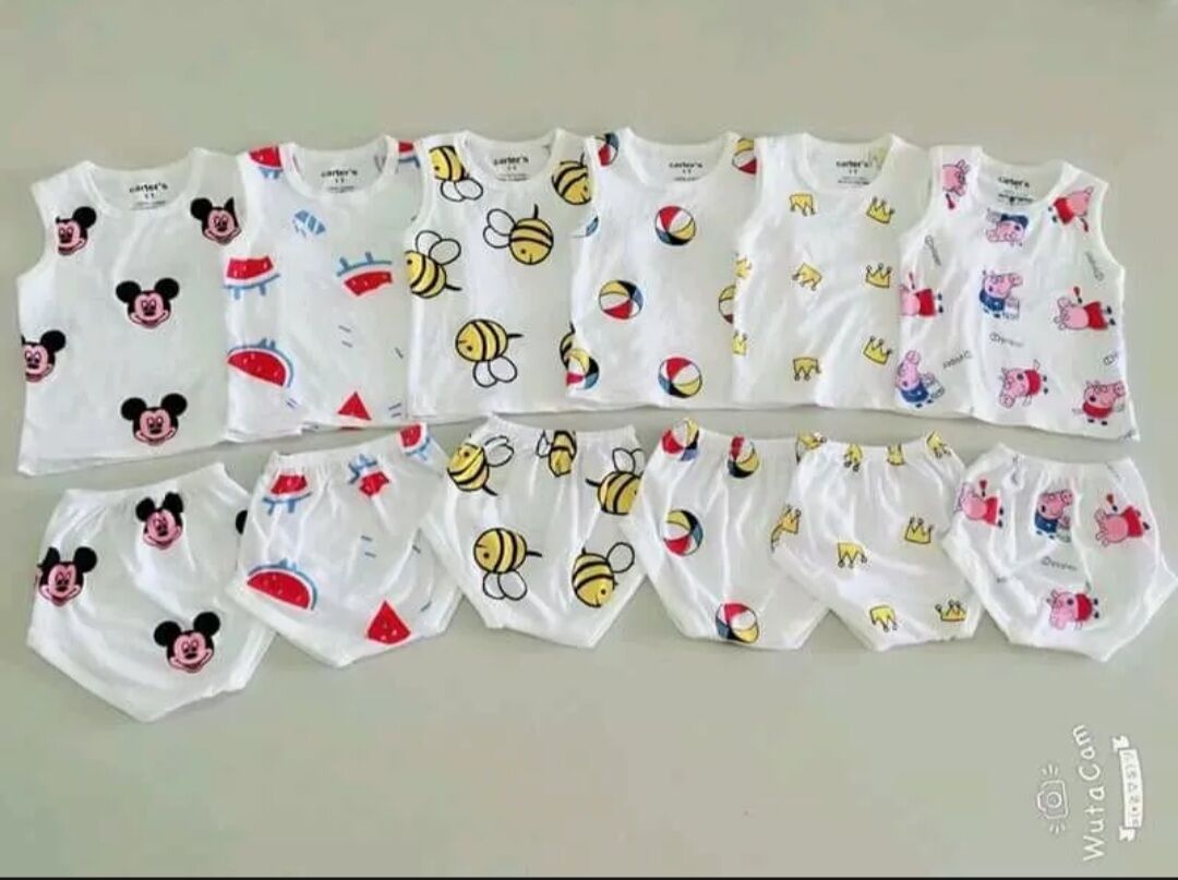 Sét 5 bộ 3 lỗ quần chíp chất thun cotton bé trai _ bé gái