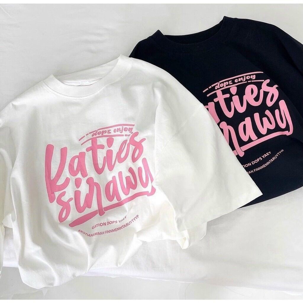 Áo thun form rộng nam nữ chất thun co dãn 4 chiều KATIES, Áo thun nữ form rộng chất thun cotton co dã 4 chiều