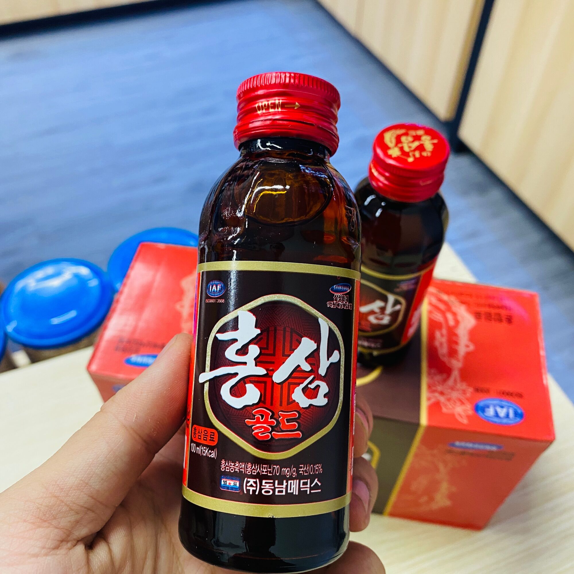 Nước hồng sâm chai nguyên chất Hàn Quốc (Hộp 10 chai)