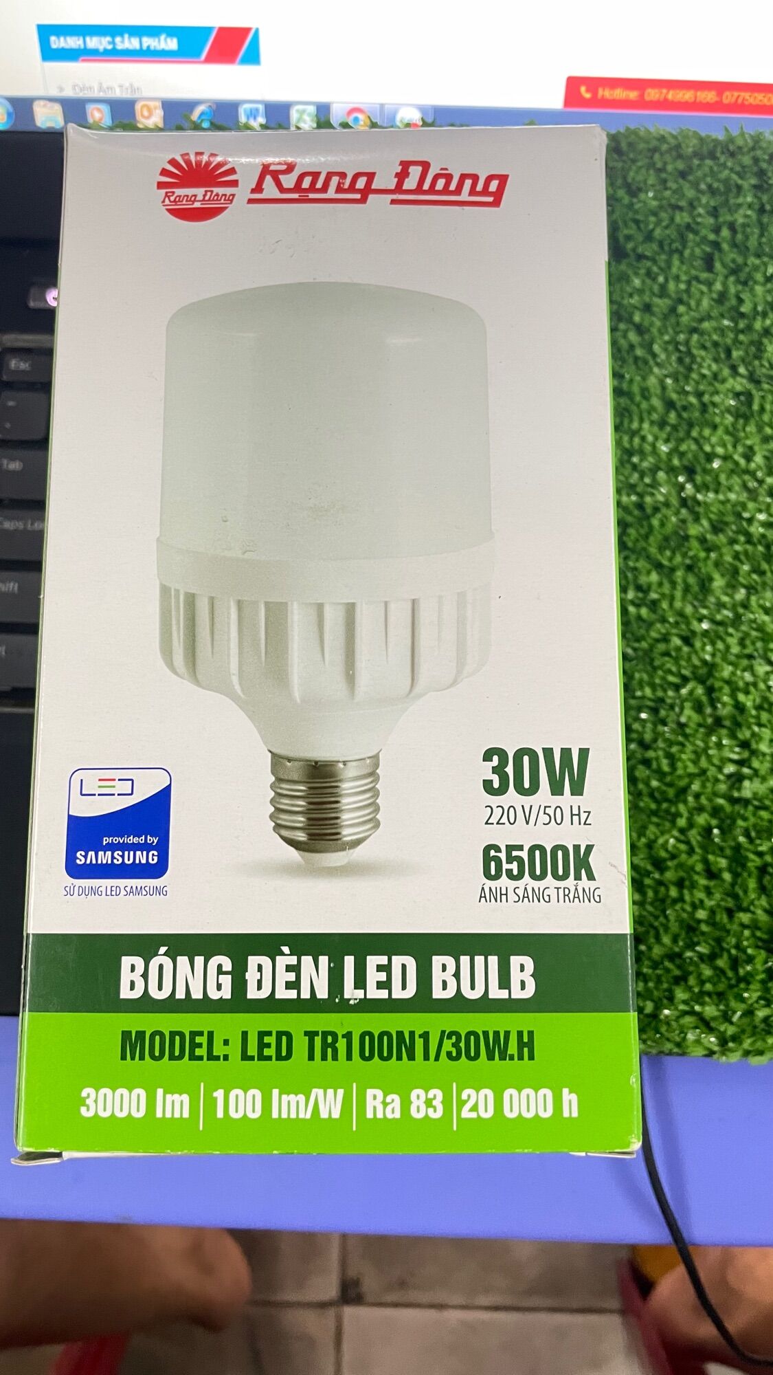 Bóng Led Trụ Rạng Đông 30w 6500k E27 220V