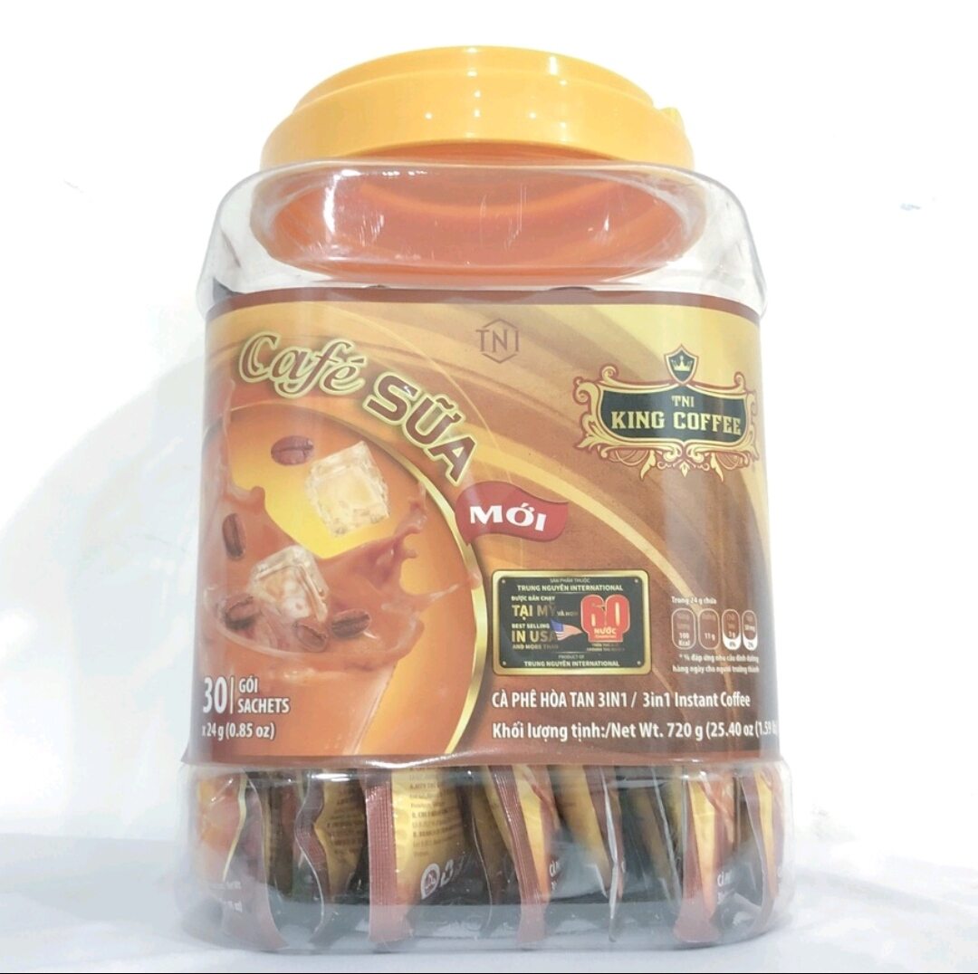 Cà phê King cofee hộp nhựa 30 gói