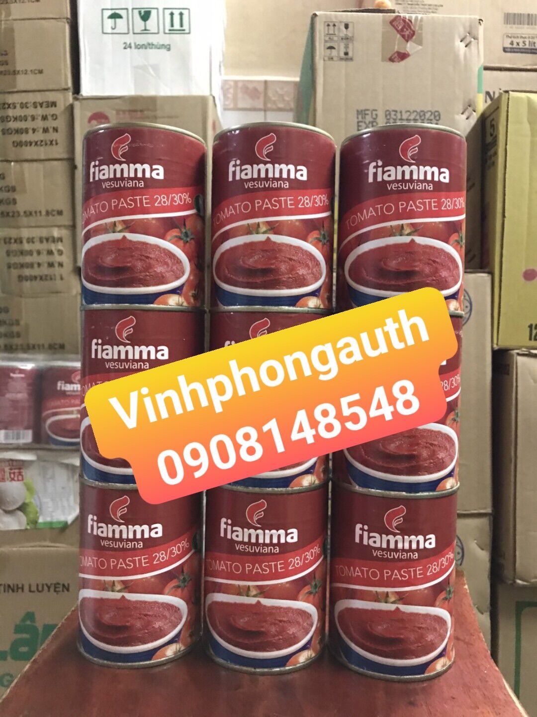 Tomato paste - cà chua xay nhuyễn Fiamma 400gr