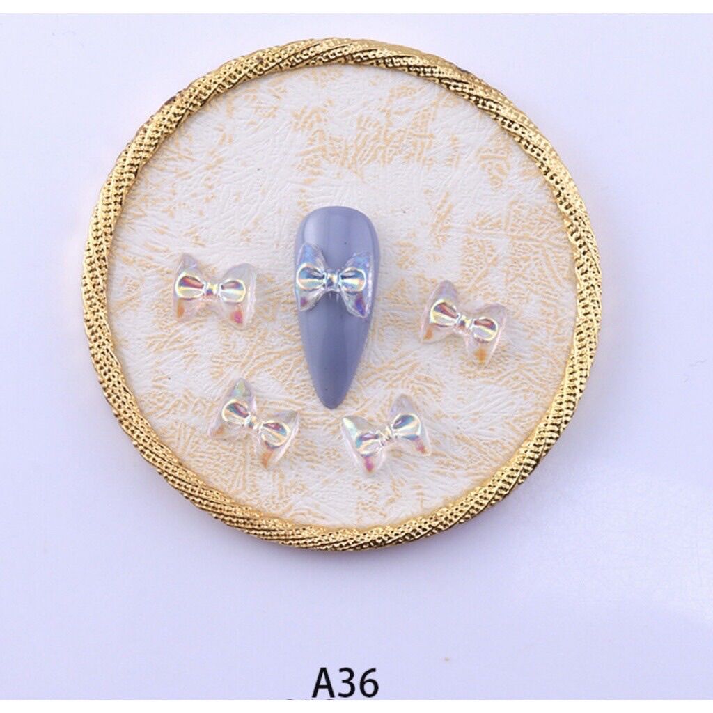 Combo 10 Cái Nơ Nhựa Trang Trí Móng Dể Thương [ Đây Là Giá Của 10 Cái Nơ Trong 1 Túi ]