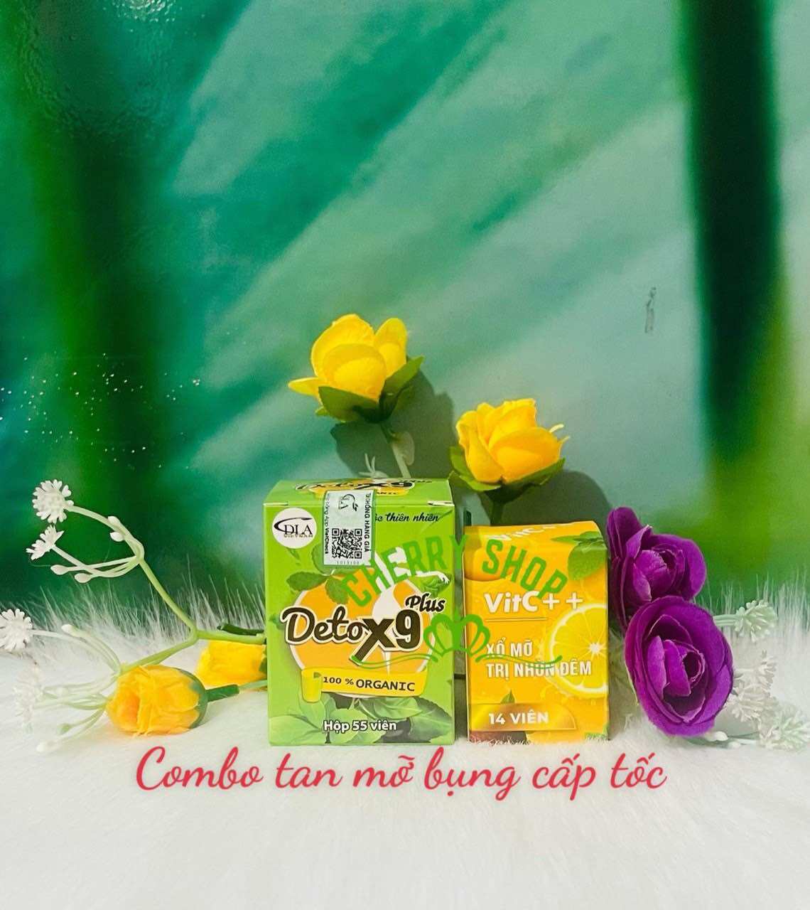 Bộ đôi detox9 plus & xổ mỡ vitc++ giảm mở bụng cấp tốc