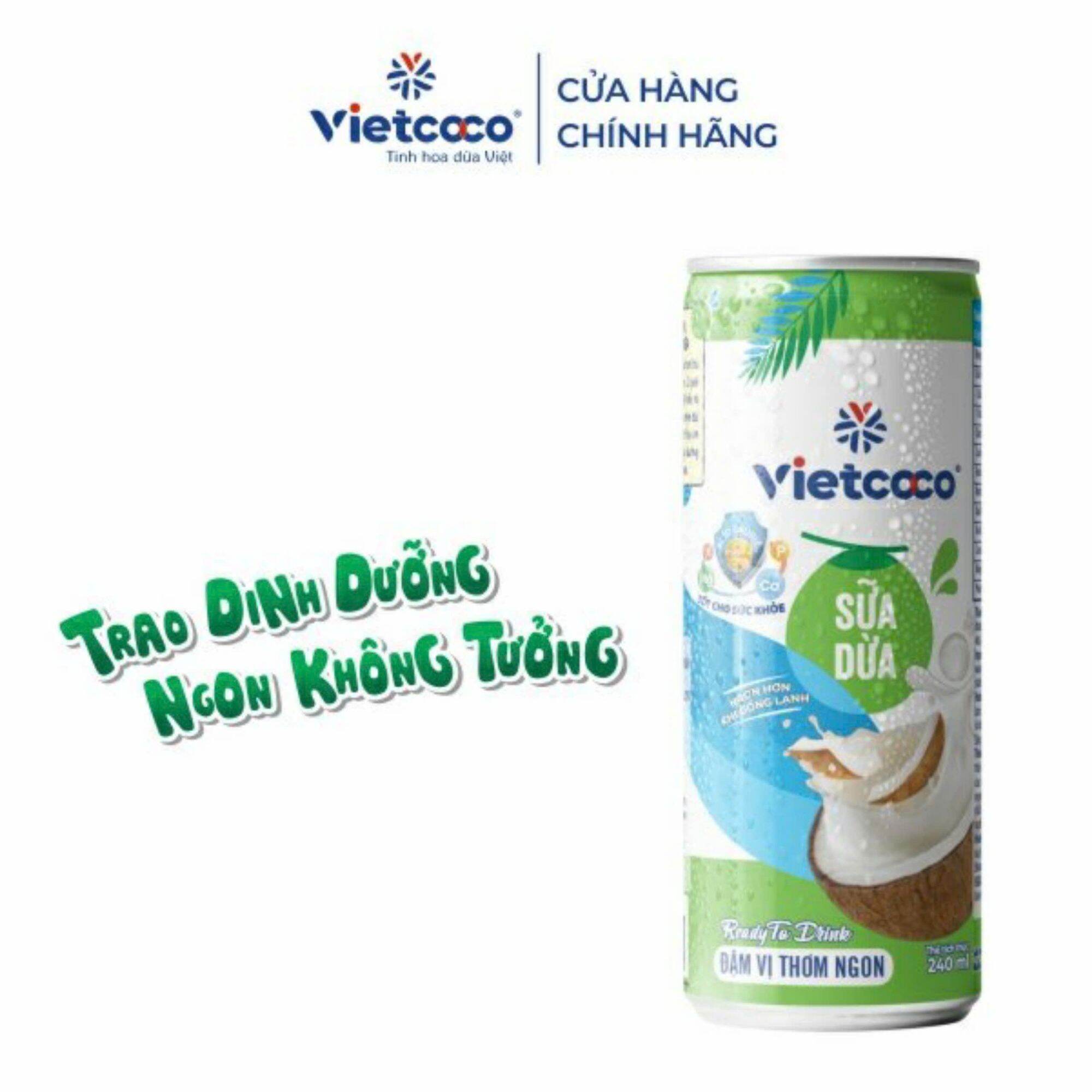 1 Lốc 6 lon sữa dừa Vietcoco, Date mới (240ml/lon)