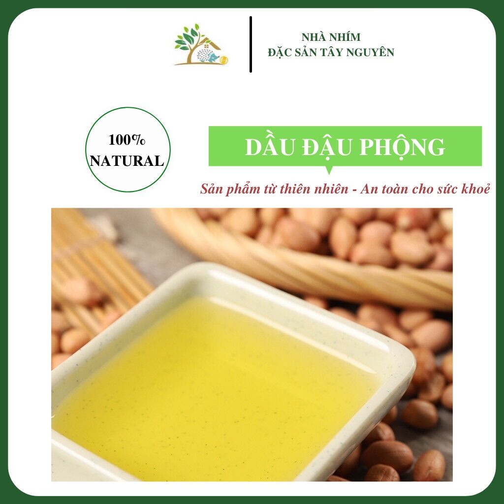 Dầu lạc dầu đậu phộng nguyên chất nhà làm ép thủ công, an toàn không phụ gia 1L - 200ml
