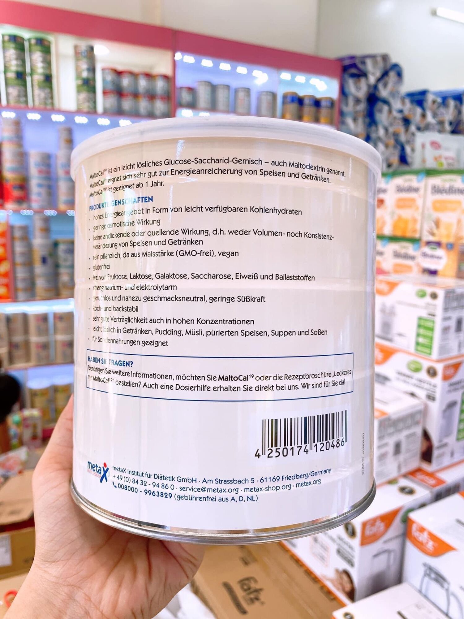 Bột tăng cân maltocal 19 đức hộp 1kg