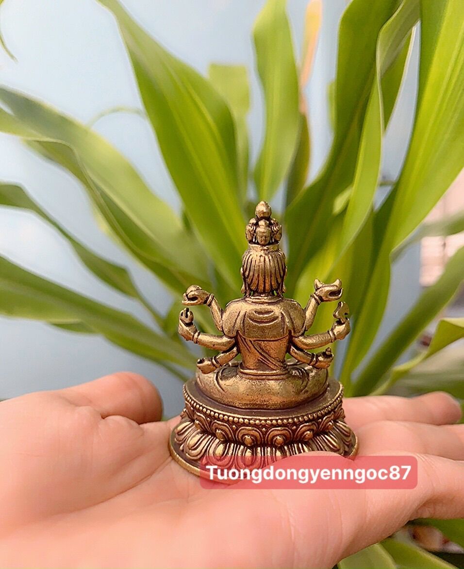Tượng đồng Phật thiên thủ thiên nhãn( cao 6,3 cm )