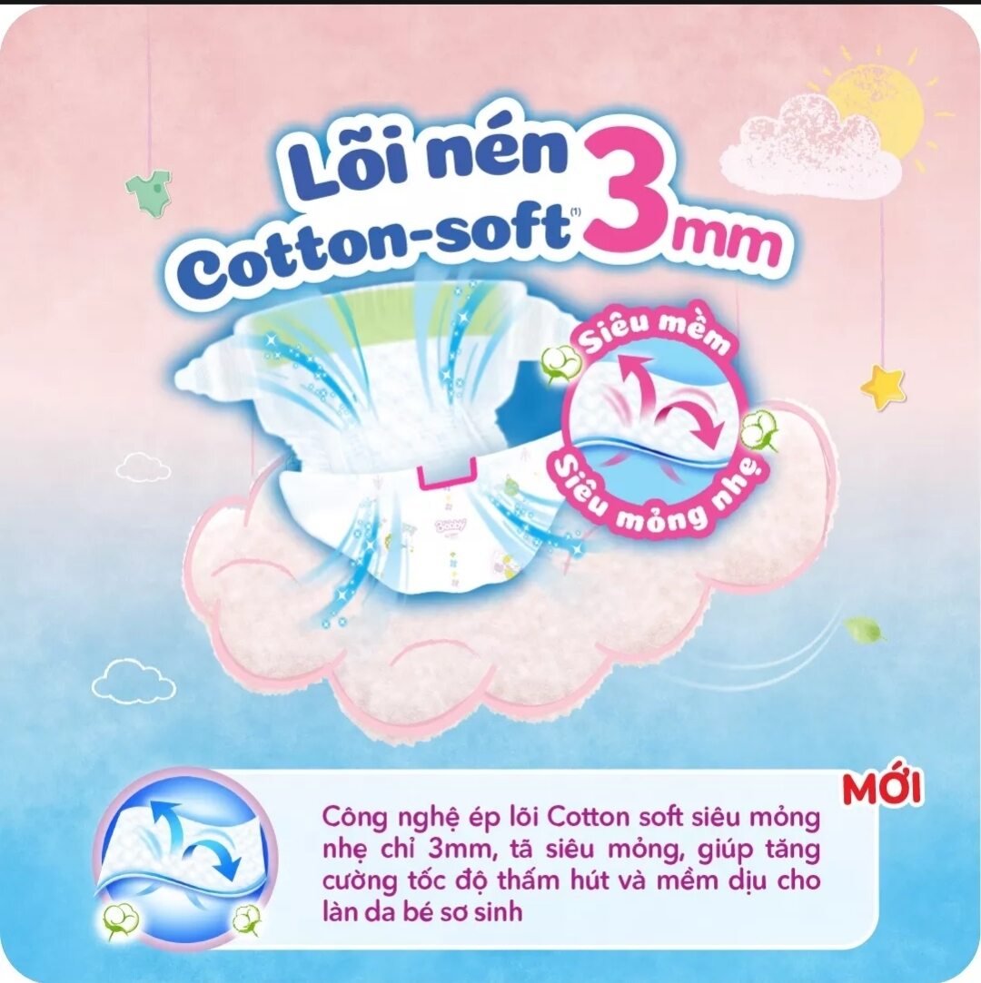 Tã dán sơ sinh Bobby xs70 (+ tặng 6 miếng tã size S), hsd: 4 năm