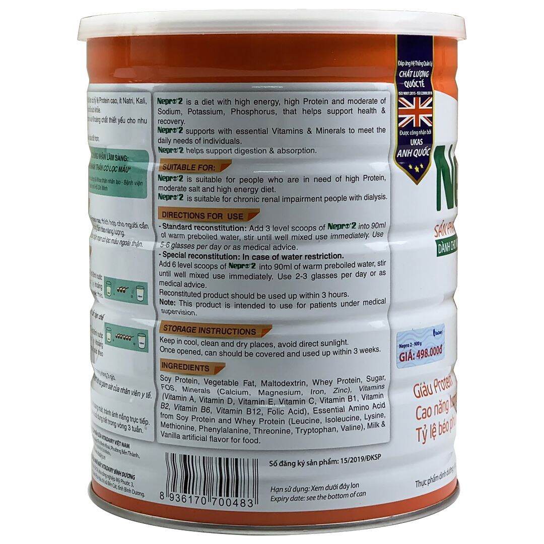 [CAM KẾT CHÍNH HÃNG] SỮA NEPRO 2 LON 900G DÀNH CHO NGƯỜI CHẠY THẬN