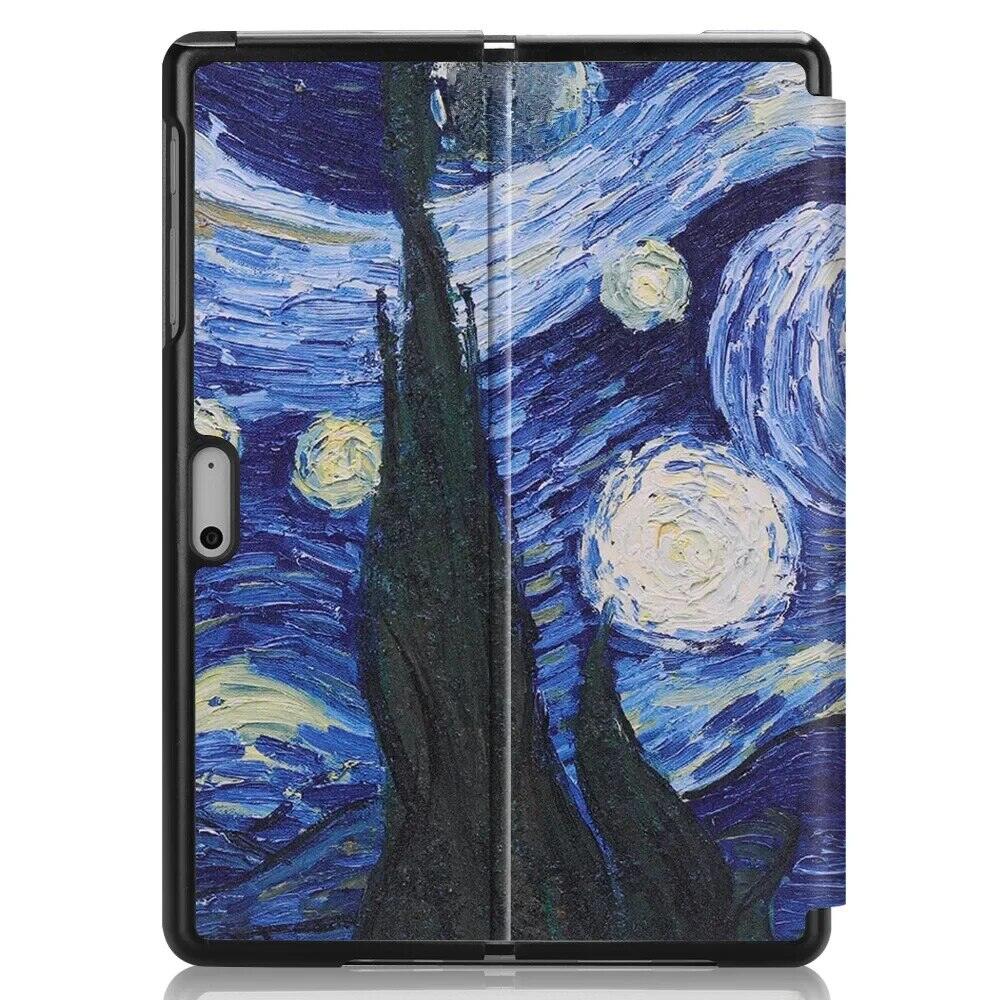 Khe cắm bút điện áp bằng da Pu bền bỉ Mặt trước Hộp hỗ trợ cho Microsoft Surface Go3/go2/máy tính bảng-Vỏ bảo vệ cho máy tính bảng Sách điện tử