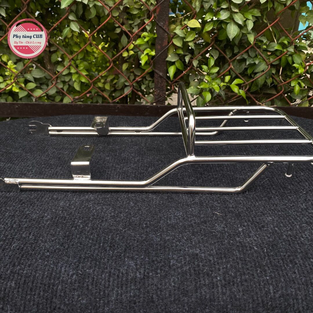 Baga đuôi có tay xách cho xe cub ( chất liệu inox )