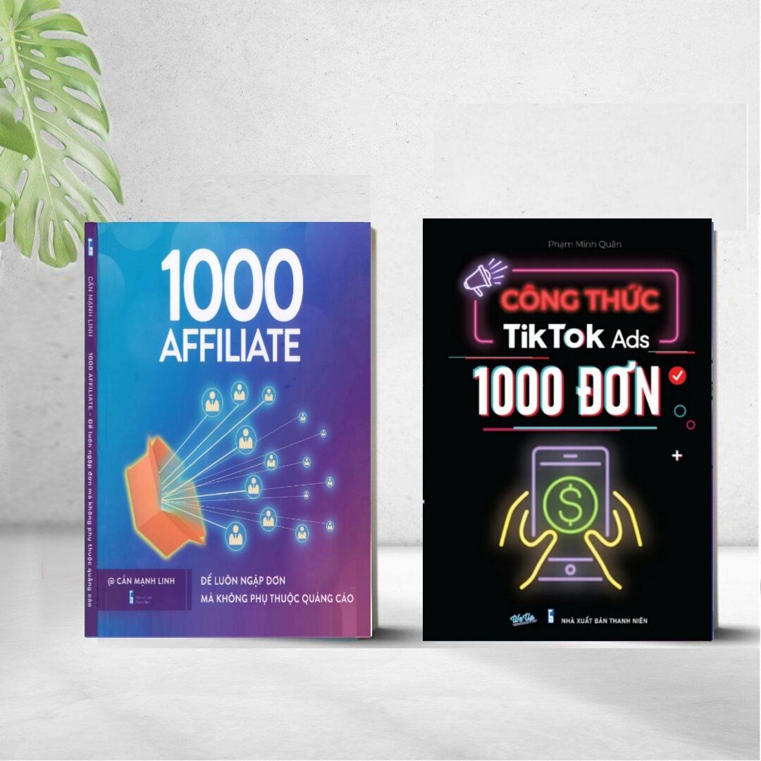 Combo 2 cuốn công thức tiktok ads 1000 đơn và 1000 affiliate cấn mạnh linh sổ tay sổ tay