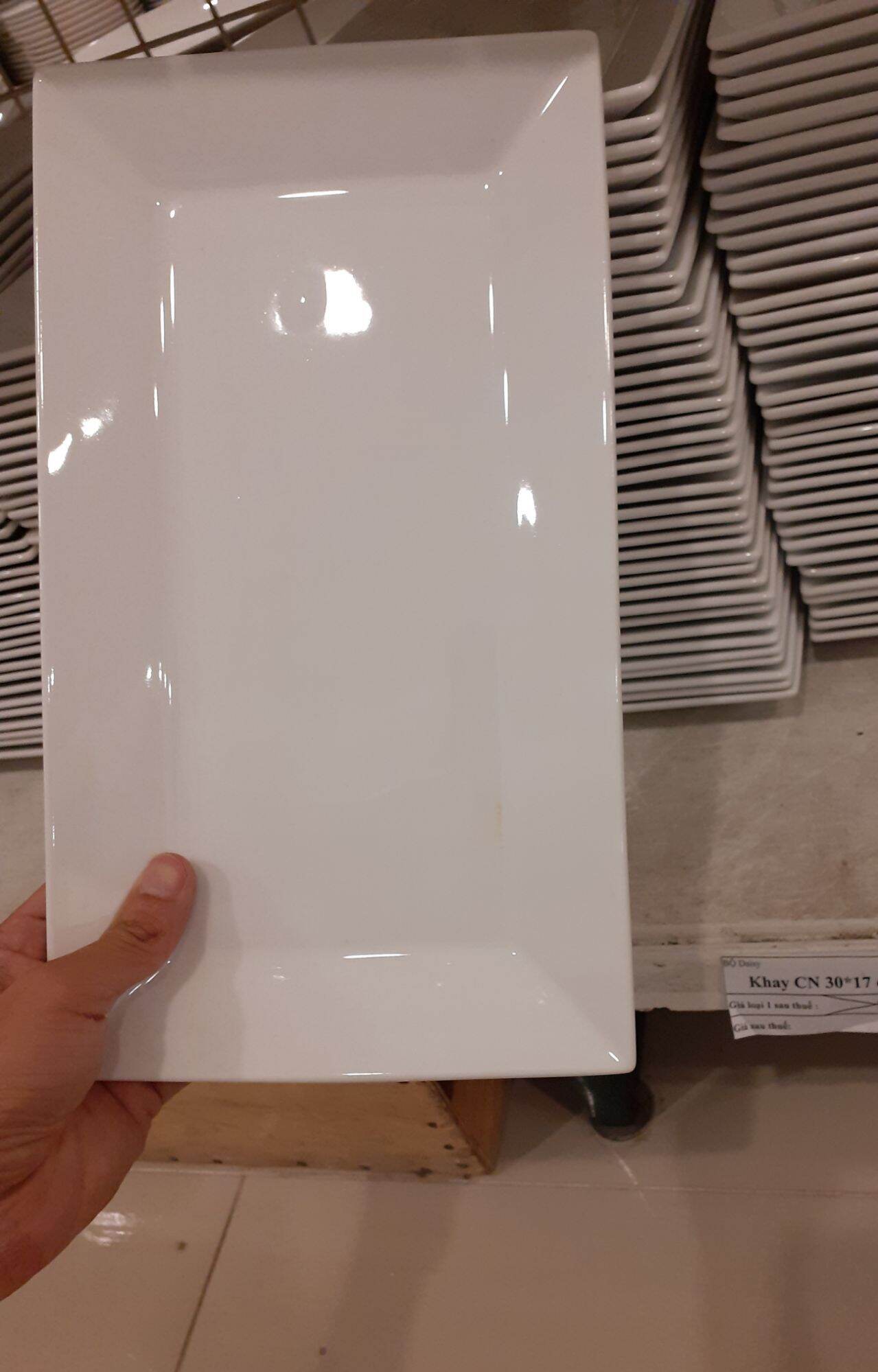 Set 2 khay chữ nhật 30 x 17 cm - gốm sứ minh long