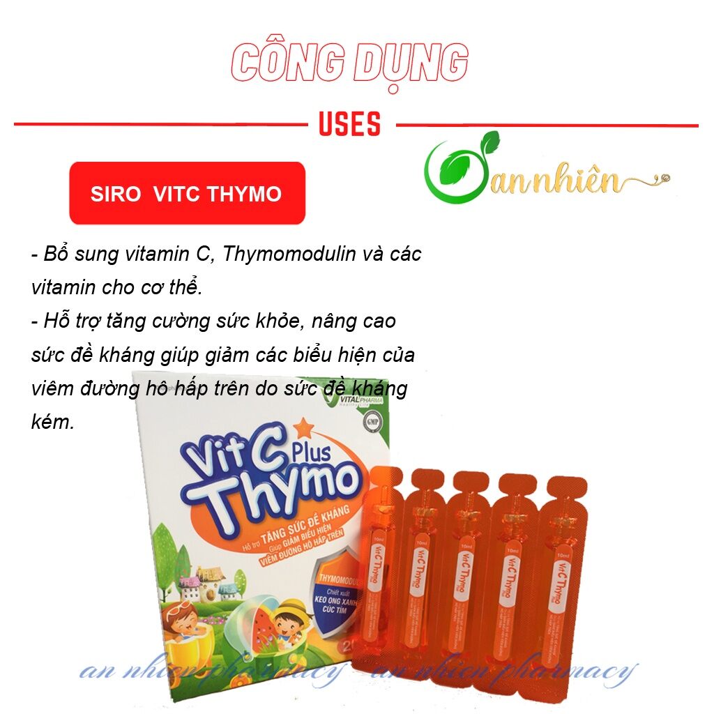 Siro tăng sức đề kháng cho trẻ vitc thymo .