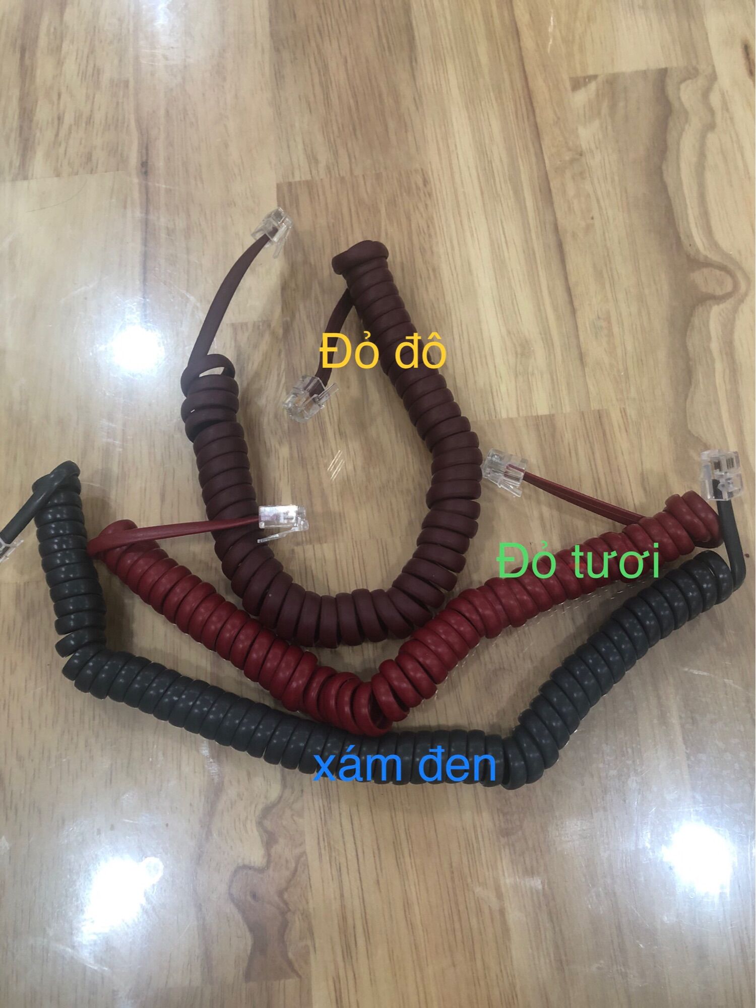 Dây xoắn, dây line điện thoại bàn