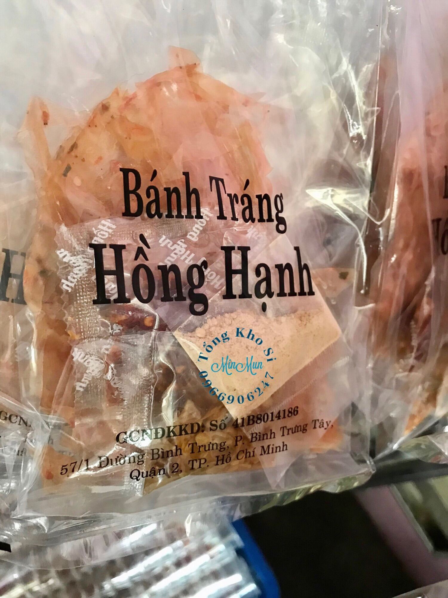 [New] Bánh tráng trộn Hồng Hạnh đỏ dẻo sợi muối nhuyễn khô bò vụn dầu tỏi phi