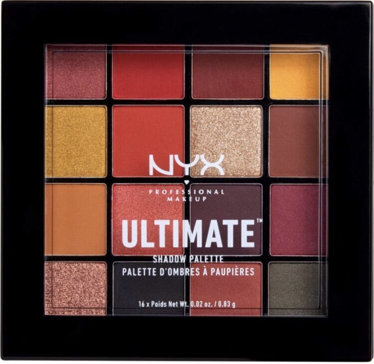 Phấn mắt nyx professional makeup ultimate shadow palette, eyeshadow palette 16 màu usa