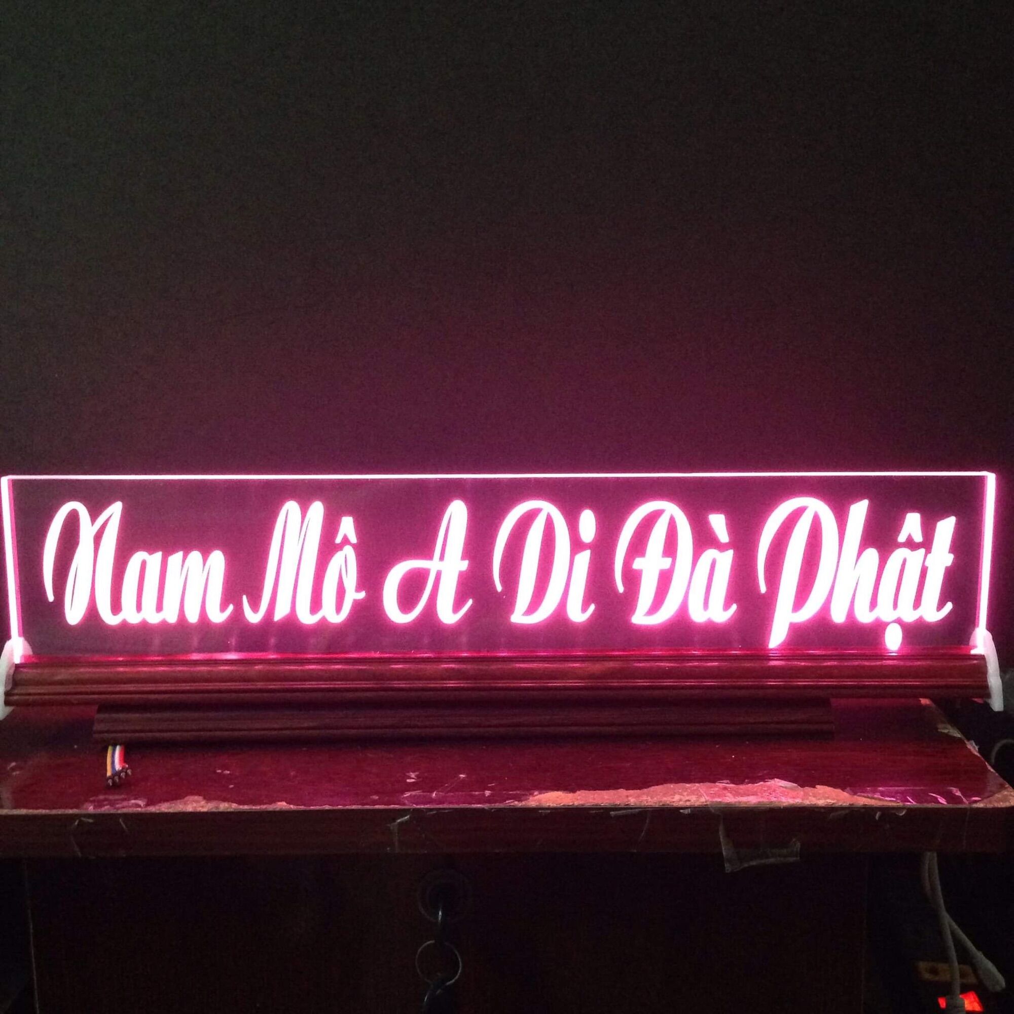 Chữ điện: Nam Mô A Di Đà Phật (10x50cm) để bàn