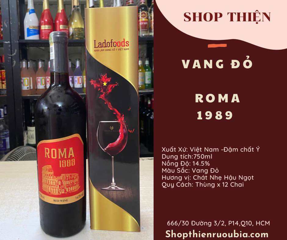 Vang Đỏ ROMA 1989 14.5 % 750ml