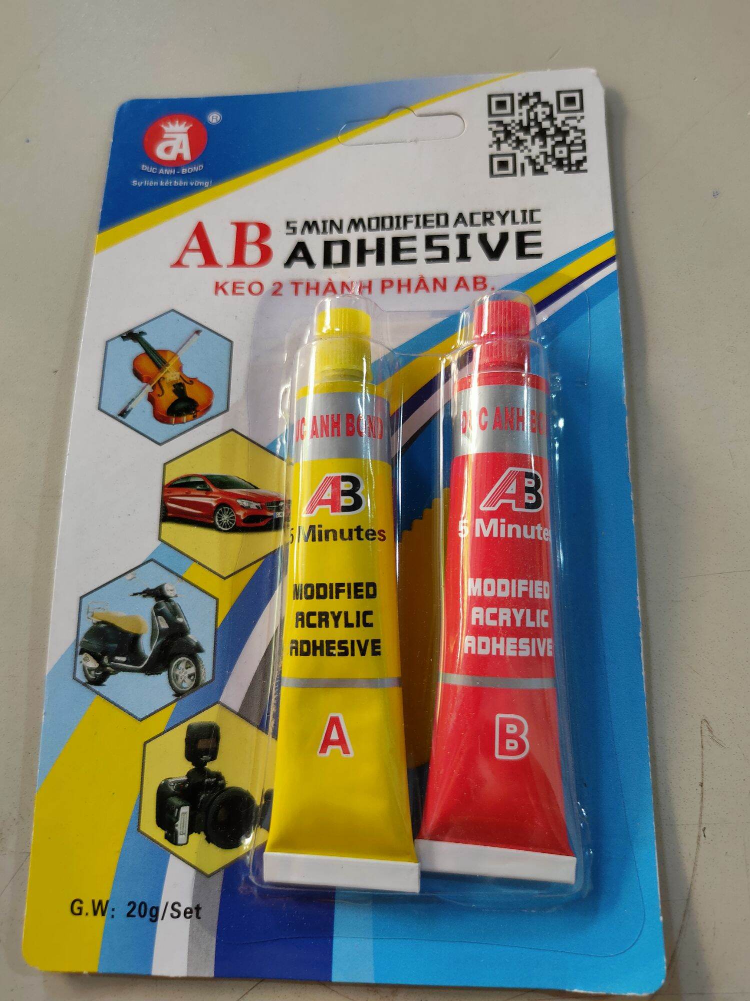 Vỉ keo AB 2 tuýp 2 thành phần dán siêu chắc