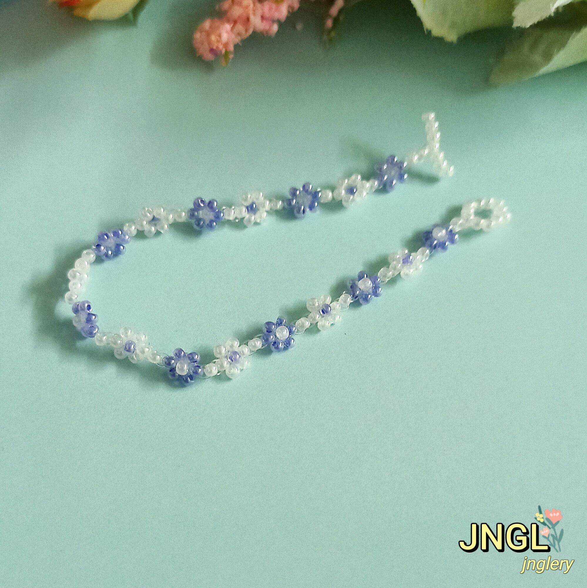 [TK502] Vòng tay hạt cườm kết hoa nhí | beaded flower bracelet