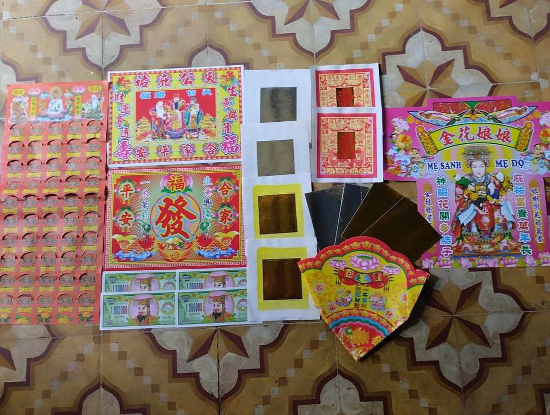 Bộ giấy cúng Mẹ Sanh Mẹ Độ lớn đẹp/Giấy cúng Cửu Thiên Huyền Nữ