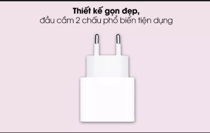 Adapter Sạc Type C 20W dùng cho iP/iPad Apple MHJE3 Trắng