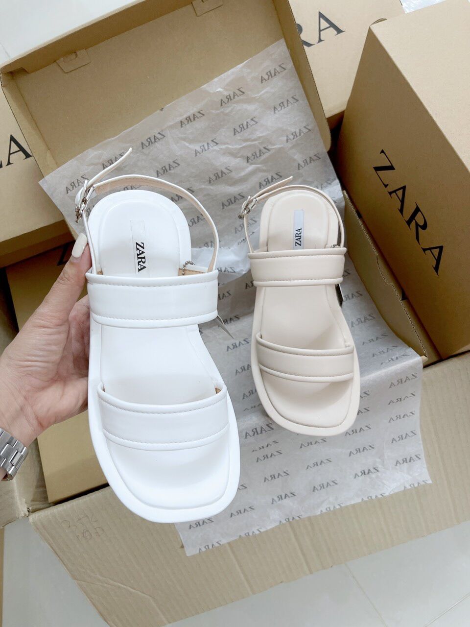 Giày Sandal hai quai zá rà