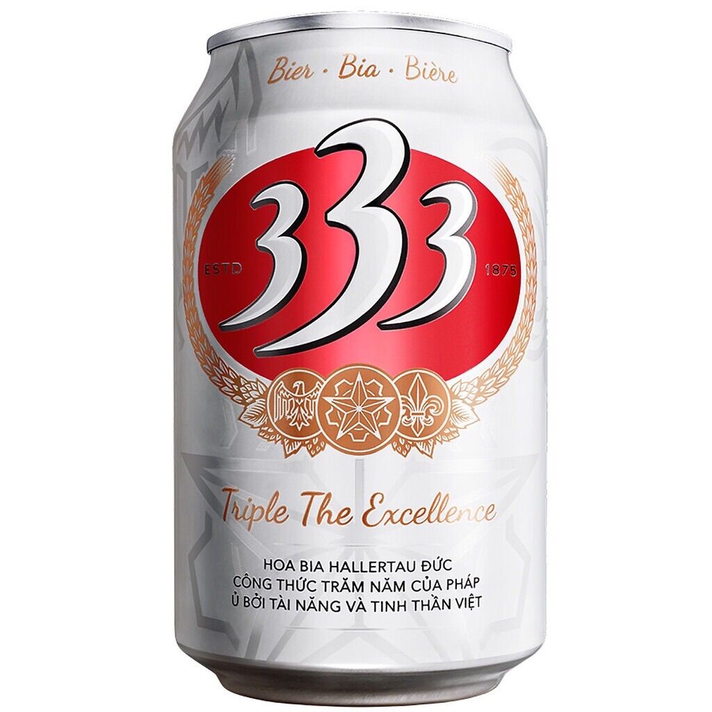 Bia 333 24 lon/Thùng 330ml Chang's Food