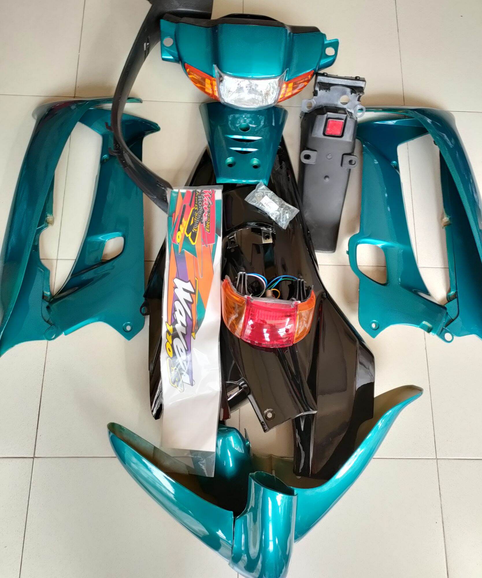 Dàn áo Wave 110 màu ngọc đen