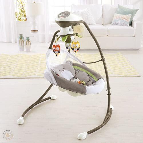 Fisher-Price Cradle n Swing with 6-Speeds, My Little Snugabear