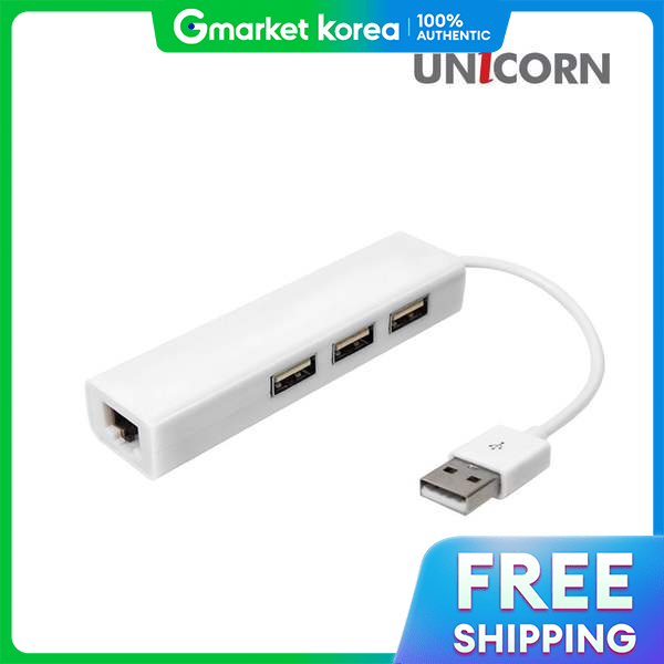 UNICORN | Unicorn Ulan-203H USB Wired Lan Card USB Hub 3-Port Adapter Giá 682,500 Đồng*Miễn phí vận chuyển