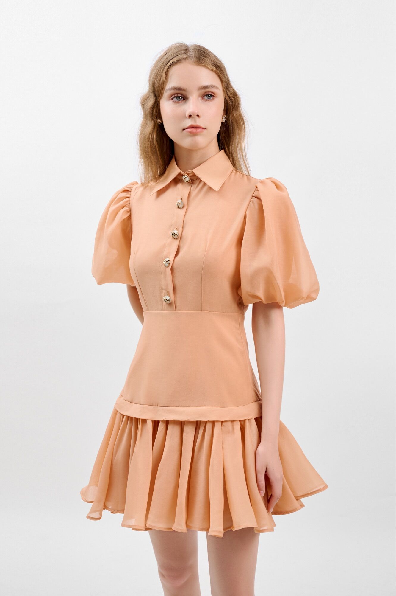 Đầm Tay Phồng Dáng Xoè - Camille Swing Mini Dress