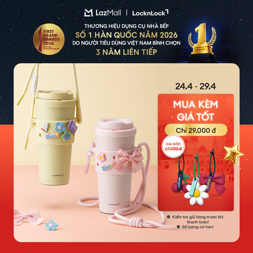 Combo Ly giữ nhiệt  Quai đeo silicone LocknLock HNT0000001 Energetic Tumbler x TLL076 Silicone Sleeve set, 2