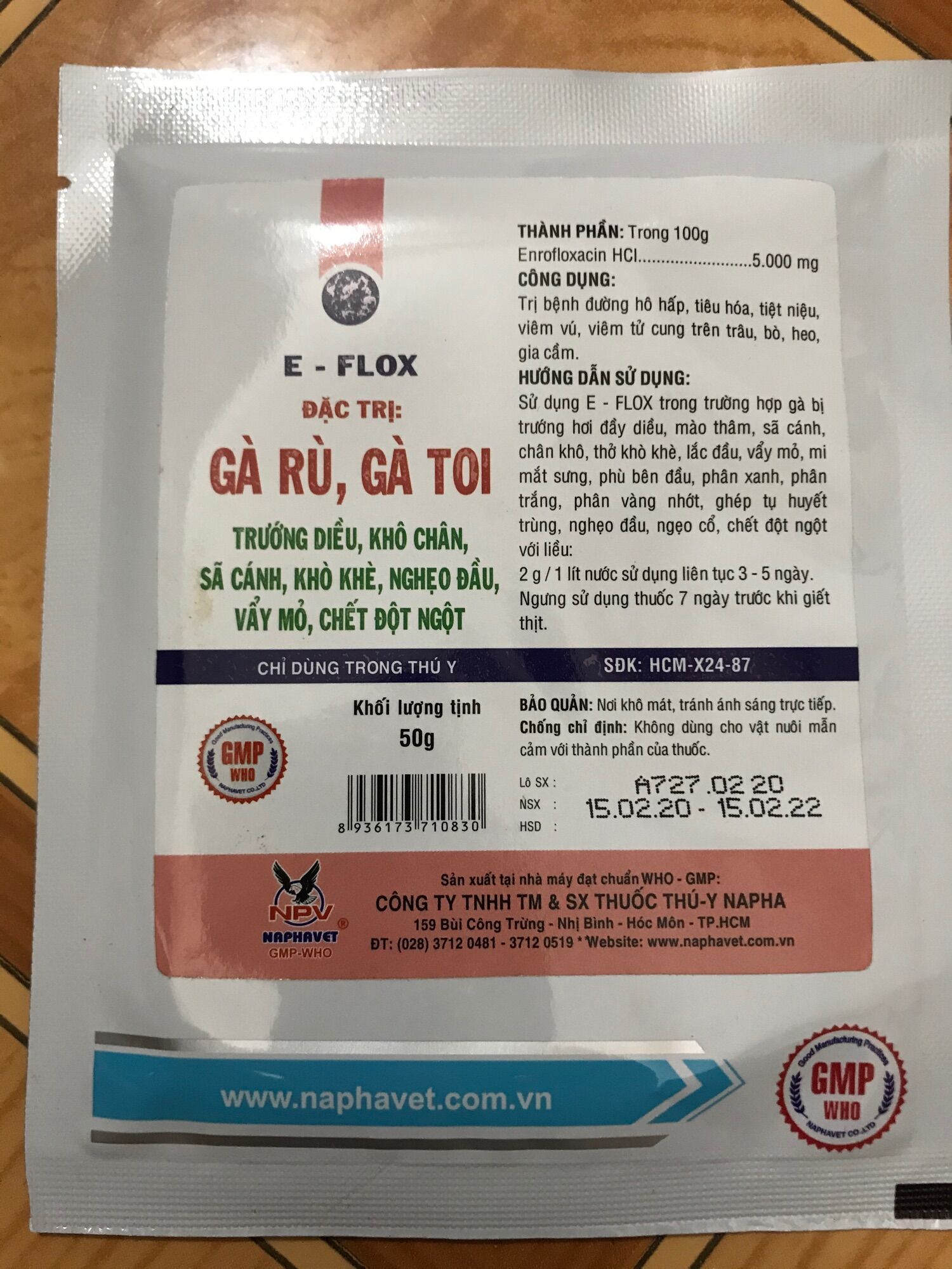 Freeship thuoc thu y GA RU- GA TOI goi 50g