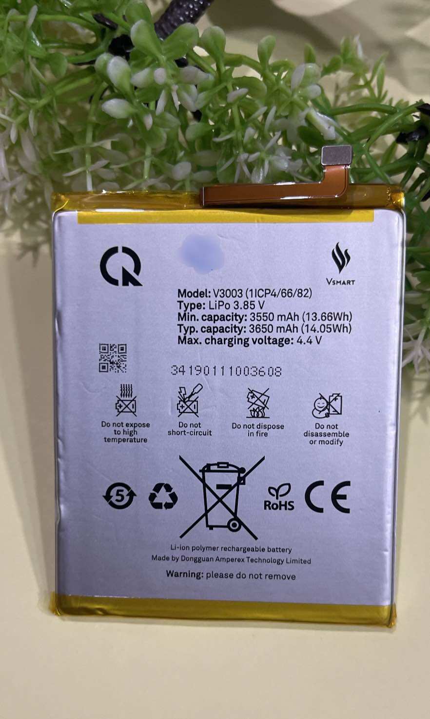 Pin Vsmart Active 1plus / Active 1 plus / Active 1+ ( V3003 ) 3650mAh hàng chuẩn giá tốt