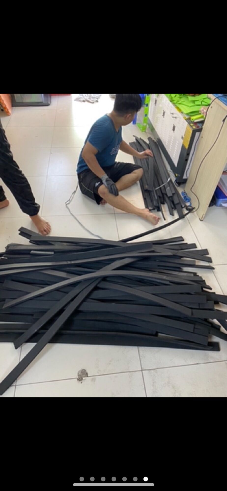 Sợi xốp lót hồ cá dày 5mm 10mm dài 1m