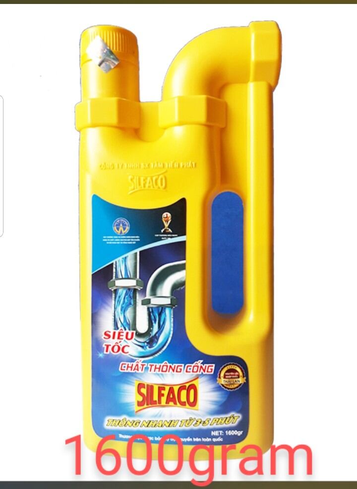 Combo 3 Chai Thông Cống Cực Mạnh Silfaco 800gram ( Cam kết chính hãng)