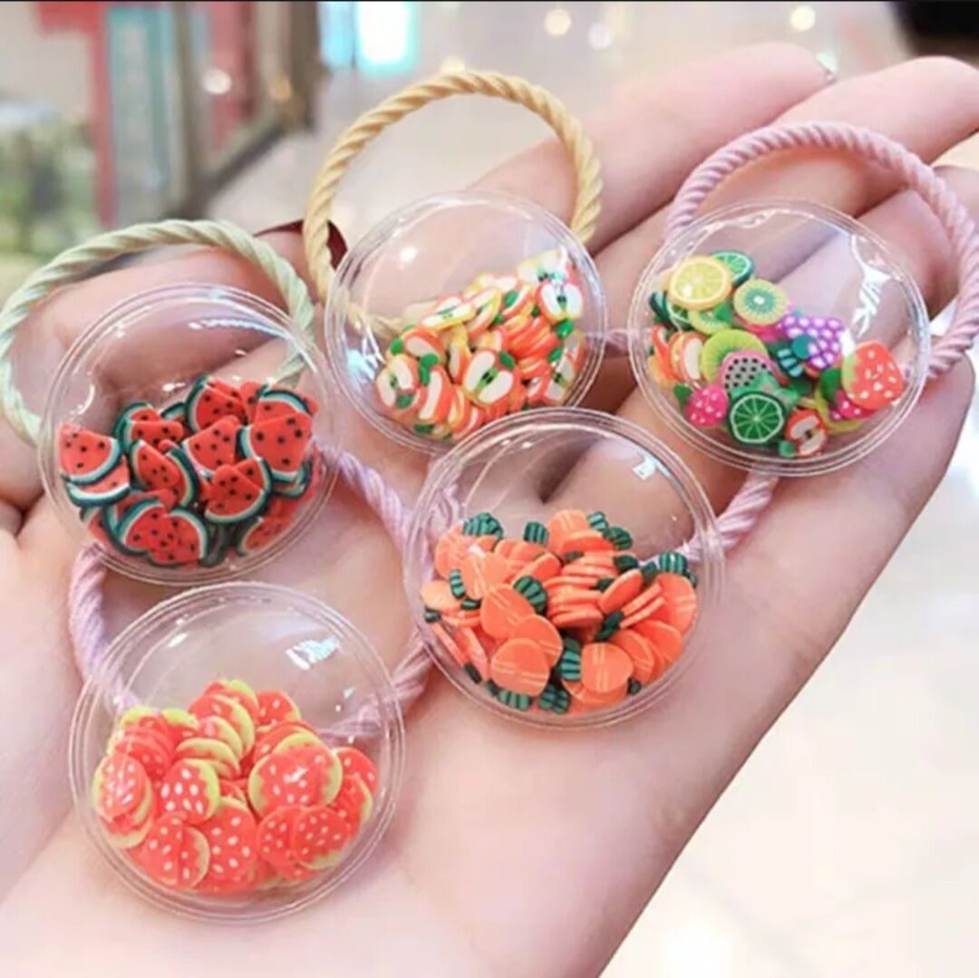 (Set 2 Dây) Cột Tóc Bé Trái Cây Dễ Thương, Đáng Yêu ,Phong Cách Hàn Quốc -- Subo Shop