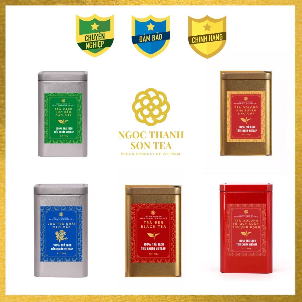 Tép trà dùng thử tách từ Trà hộp thiếc cao cấp Ngọc Thanh Sơn 10g - Trà sạch VietGAP - Gian hàng chính hãng