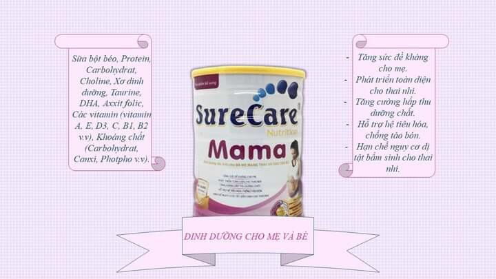 sữa bột surecare mama