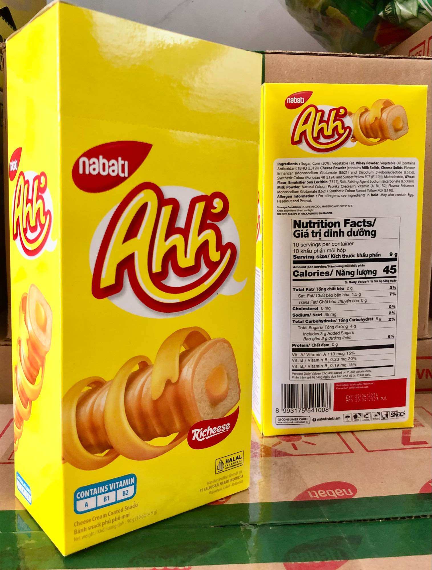 Bánh Ahh nabati 10 thanh/hộp
