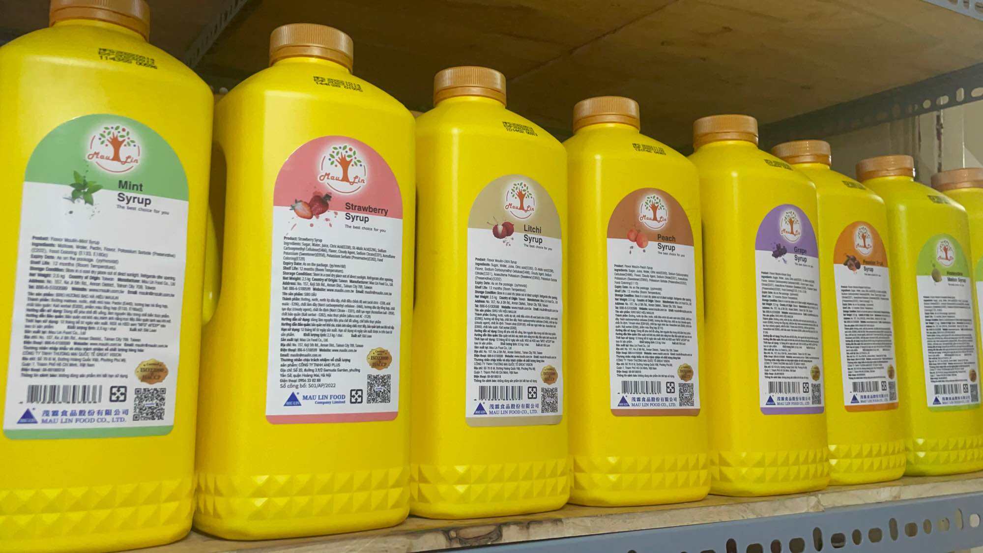 Syrup Maulin Đào 2.5Kg (Đủ Mùi)